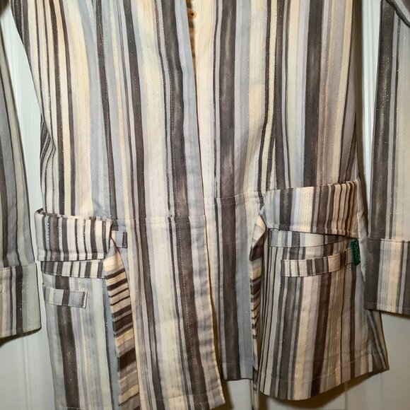 Point One Vintage 70's Shacket w belt brown, cream & light blue - Picture 4 of 4